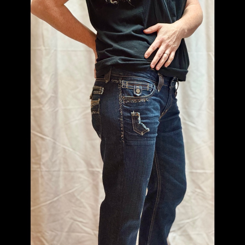 Taverniti So Jeans Dark Blue Flare Women's Jeans